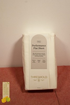 Threshold 400 Thread Count Performance Flat Sheet Sour Cream, Full*
