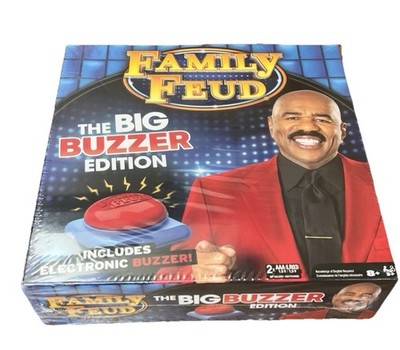 Spin Master Family Feud Big Buzzer Edition Board Game Steve Harvey - New In Box