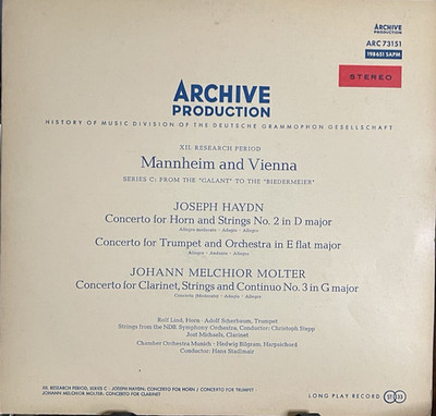 RARE 1960 Archive Production XII Research Haydn Concertos NM/NM+ Squid Game Song