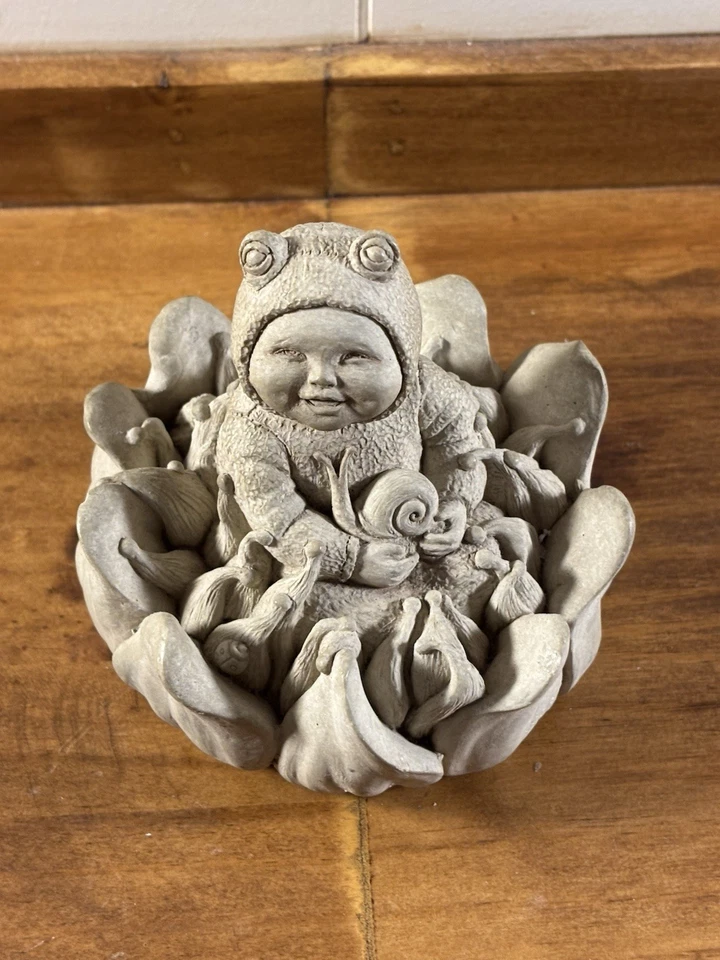 ESCULTURA PESADA 1998 CARRUTH PIEDRA PIXIE HADA BEBÉ JARDÍN (Leer por favor) Foto 2 de 4