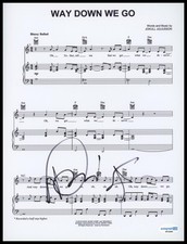 Daniel Kristjansson "Kaleo" AUTOGRAPH Signed 'Way Down We Go' Sheet Music ACOA