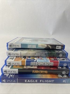 PS5 Game Bundle Lot - Far Cry 6, Avatar, Saints Row, Just Dance 21, Eagle Flight
