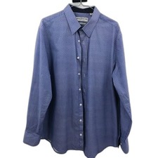 Nick Graham Everywhere Shirt Stretch Modern Fit Mens XL Button Up Purple Print