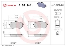 BREMBO Bremsbelagsatz Scheibenbremse PRIME P 50 146 f&uuml;r MERCEDES CLA W247 KLASSE