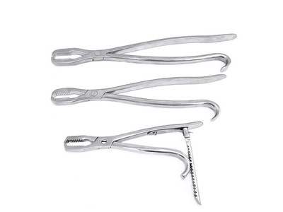 Lane Bone Holding Forceps Set 3 Pcs 6'' 10'' 12'' Veterinary Orthopedic Instruments