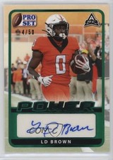 2021 Leaf Pro Set Power Base Emerald Spectrum Foil 4/50 LD Brown Auto 1k5