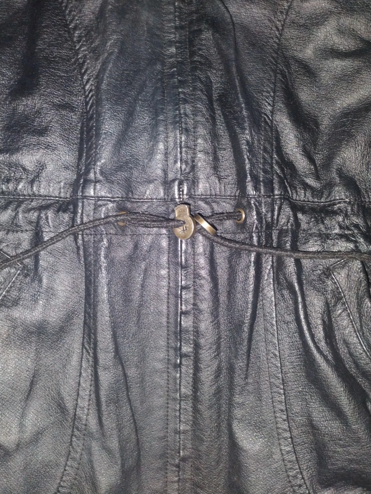 90s CHARLES KLEIN HOODED LEATHER PARKA COAT SIZE MEDIUM image 5