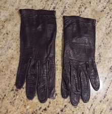 Vintage Womens Size XS S 6 Brown Leather Gloves