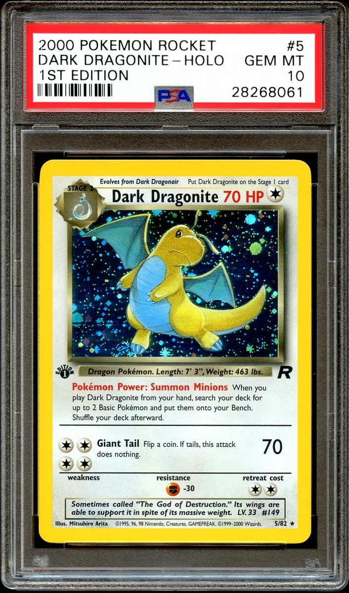 dark dragonite pokemon card 1st edition PSA 7 Holo Dark Dragonite 1st Edition main image 1