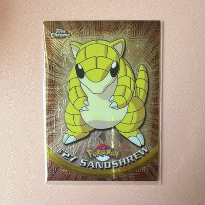 Topps Chrome TV Animation Edition Sandshrew #27 Foil Die-Cut Pokemon Card
