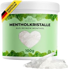 Mentholkristalle 100g, natürliche Menthol Kristalle in wiederverschließbarer Dos