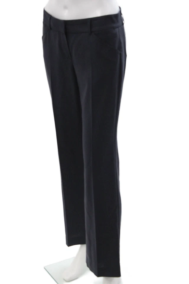 Pantalones de vestir Theory para mujer azul oscuro mezcla de lana gancho y ojo talla 2 Foto 2 de 4