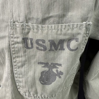 Original Vintage WWII WW2 Marine USMC P41 P-41 HBT Combat Jacket