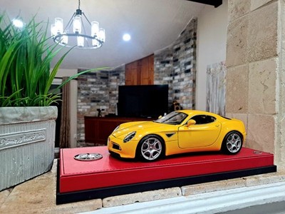 1/18 ALFA ROMEO - 8C COMPETIZIONE - Mounted On Customized Display Case.  New!!!!