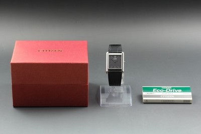 NEUWERTIG/Box CITIZEN Stiletto Eco-Drive G820-T011667 27mm Black Roman Tank H...