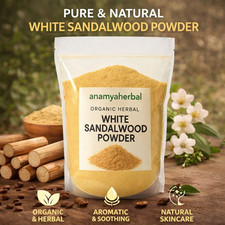 100 Pure Organic Herbal White Sandalwood Powder Chandan Skincare Ayurvedic Herb