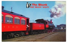 Skunk Train Fort Bragg Mendocino County California Postcard Mike Roberts