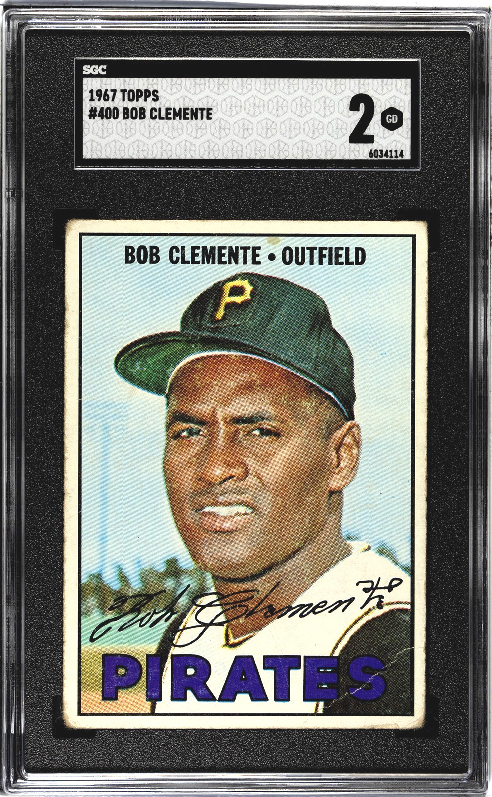 Roberto Clemente 1967 Topps SGC 2 Baseball Card Vintage Graded Pirates MLB #400