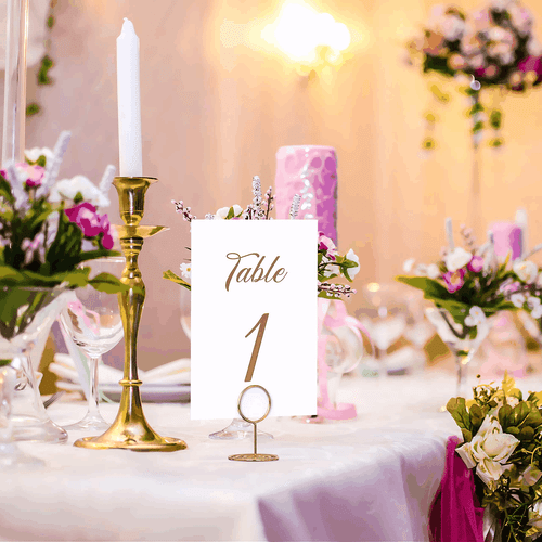 10 Pack Table Number Holders for Wedding Gold Place Card Holder Table Sign - Picture 3 of 6