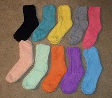 New 1 Pair Fluffy Fuzzy Socks Solid Colors U Choose NEW