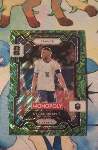 2026 Panini Prizm Monopoly Fifa World Cup - Kylian Mbappe #7 Green Wave Prizm