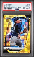 2025 PANINI PRIZM PREM BOX GOLD PANDORA #228 ZAC VEEN 1/4 PSA 10