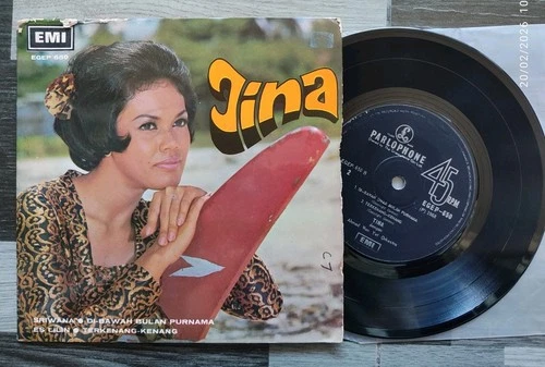 TINA Malay SRIWARNA 7" EP Keroncong Pop Soul Singapore Singer not Saloma Hear