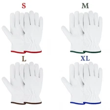 6 Pairs Goatskin Gloves – Durable Safety Gloves for Industrial & Outdoor Use