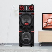 9000W Party Bluetooth Speaker Dual 10" Woofer Deep Bass Karaoke DJ AUX FM w/Mic