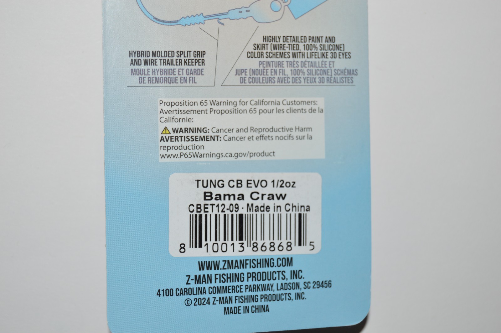 zman z-man tungsten chatterbait elite EVO 1/2oz bass bladed jig bama craw - Image 4