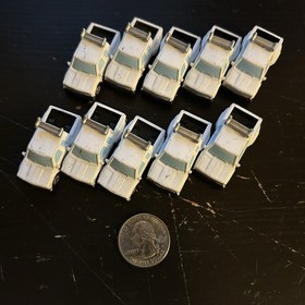 MICRO MACHINES Loose Lot LineUp Truck Fleet 10 White Chevy Dually GALOOB 25LO