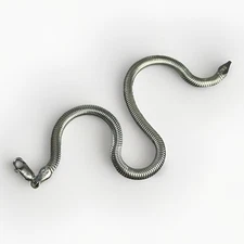 MWS 925 Sterling Silver Bracelet 7" Snake Chain Lobster Claw Fine Jewelry VTG