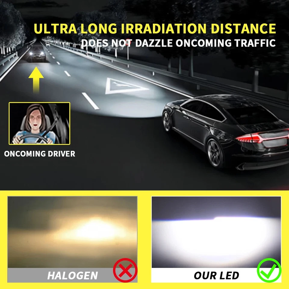 H7 LED Canbus 3570 H11 H1 H4 76000LM 190W H8 LED Car Bulb Fog Light 6000K 12V - Image 4 of 4