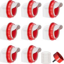 Chicken Feeders No Waste, DIY Automatic Poultry Feeder 8 Ports 1 Hole Saw...