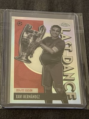 Xavi Hernandez Last Dance Refractor Topps Chrome FC Barcelona Spain Soccer Card