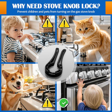 Stove Knob Safety Covers for Child, Gas Stove Knob Locks, Stove Knob Safety C...