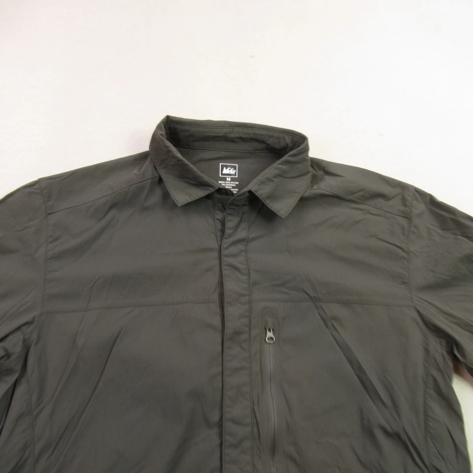 Camisa REI Para Hombre Mediana Manga Larga Botón Frontal Exterior Bolsillo Foto 3 de 4