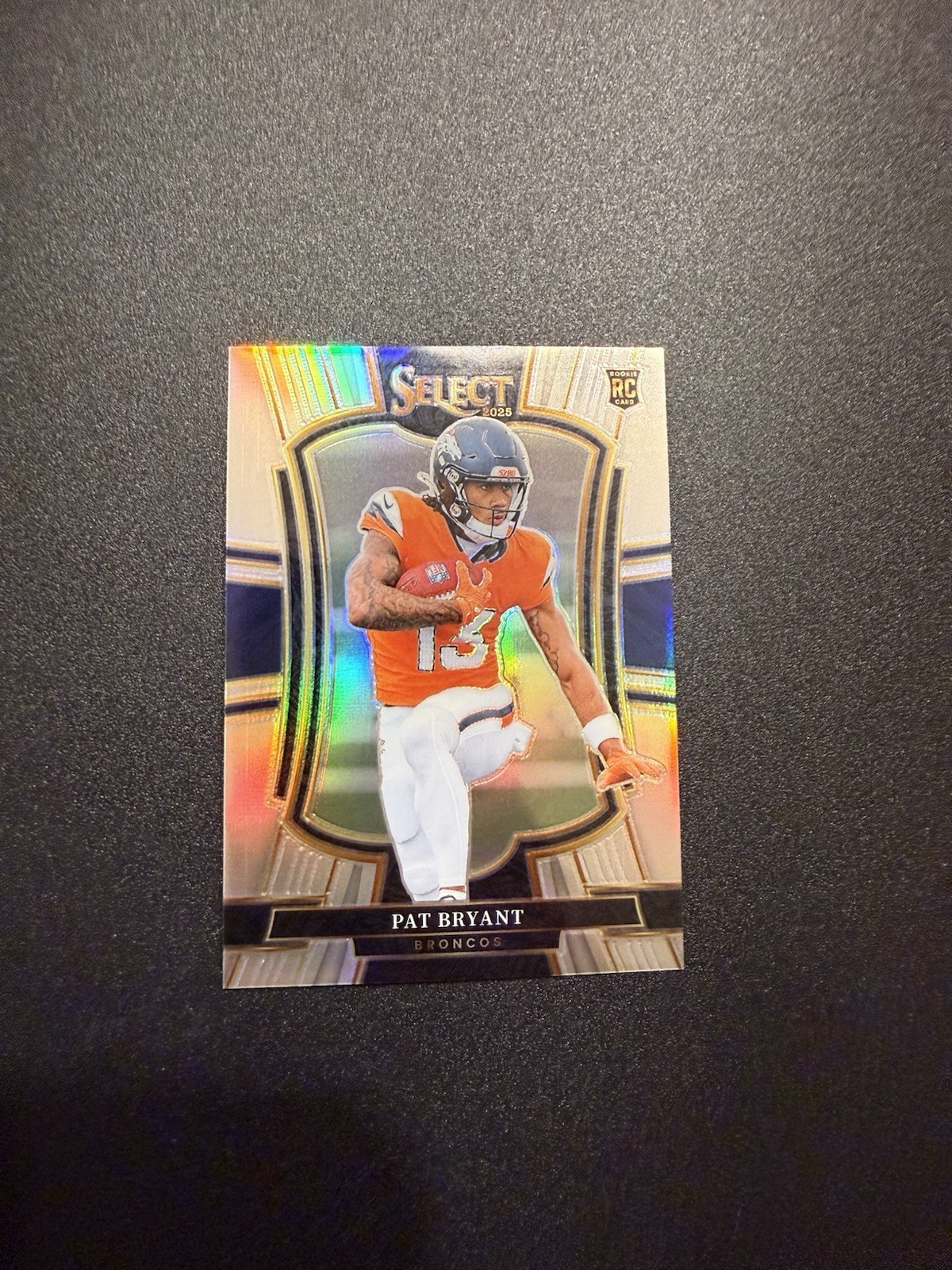 2025 Panini Select Pat Bryant Premier Level RC Silver Prizm Rookie #112 Broncos