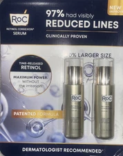 RoC Retinol Correxion Serum - 1.7 fl oz Each (Pack of 2) - New - Sealed - Fresh