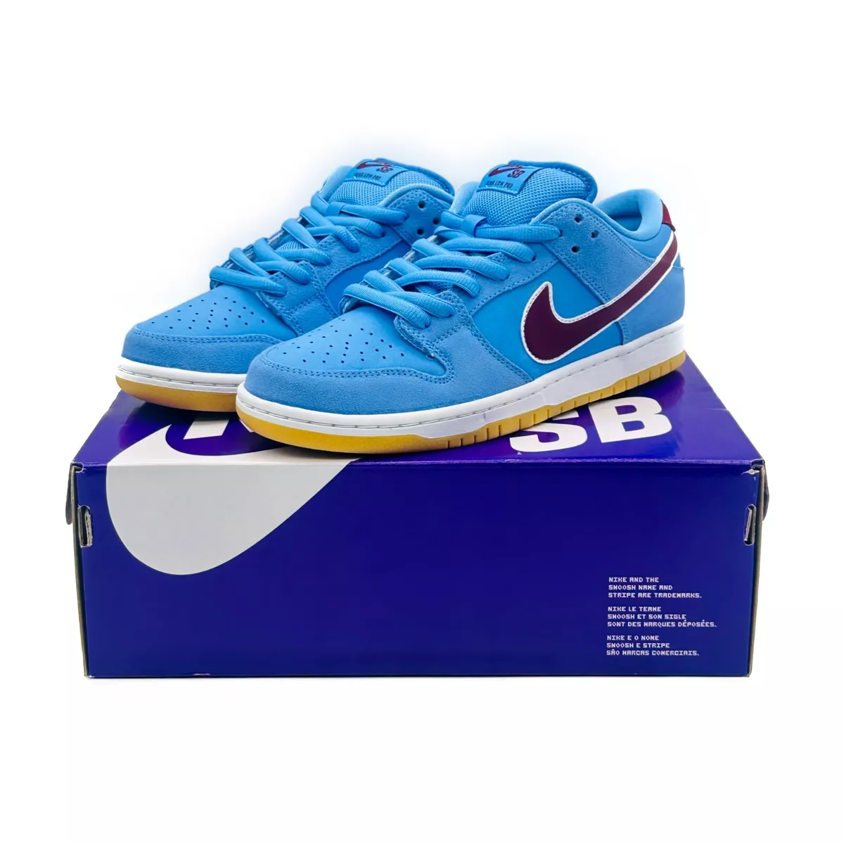DQ4040 400 Nike SB Dunk Low Pro Phillies Valor Blue Team Maroon White Burgundy