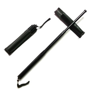 Self-Defense-Three-Sections-Telescopic-Sticks-Retractable-Outdoor-Whip-Black