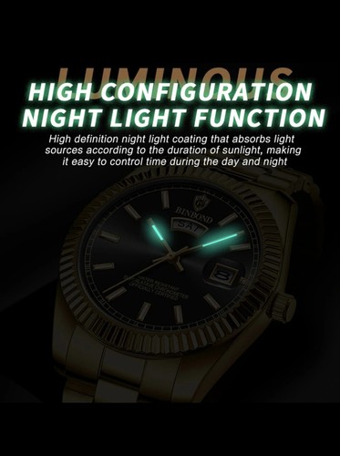 *TOP*Hochwertige Herrenuhr Quarz Wasserdicht Business Sport Gold Schwarz - Bild 3 von 4