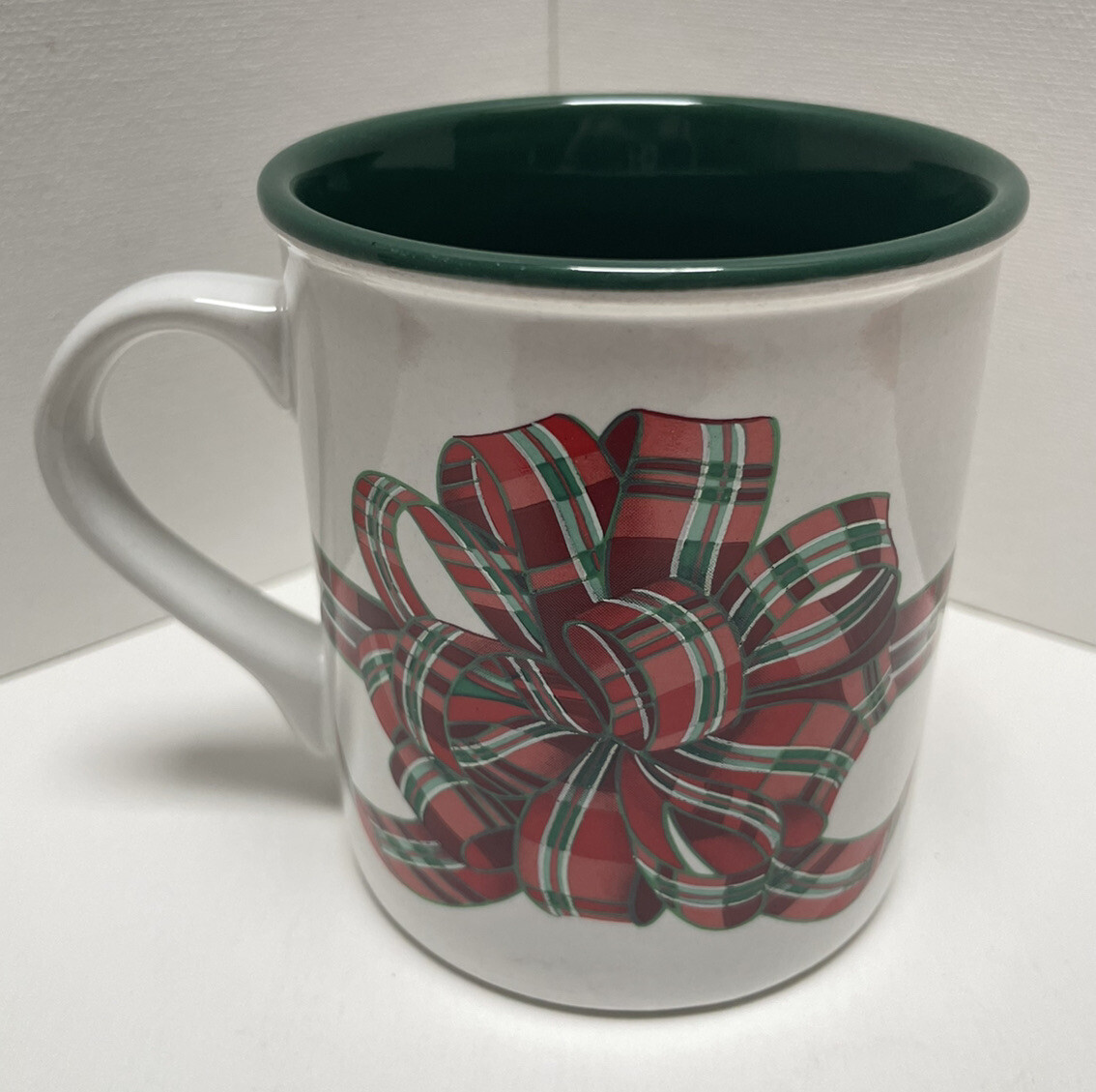 Vintage Potpourri Press Christmas Mug Big Ribbon Bow 1991 Korea eBay