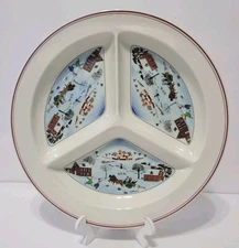 Villeroy and Boch Naif Christmas Divided Hors d'Oevre Dish Serving Tray Plate