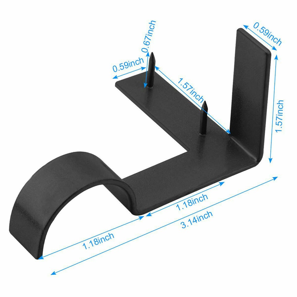 Window Frame Hook 2-8pcs Single Hang Curtain Rod Hook Holder Wall Window Frame Bracket ...
