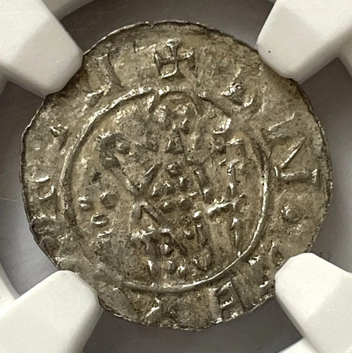 NETHERLANDS Urecht - Bishop Willem Van Pont I NGC AU Denar Old Medieval Coin 227
