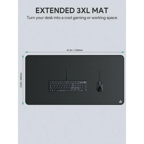 AUKEY KM-P4 Gaming Mouse Pad XXXL Oversized 47.2 x 23.6 x 0.12in - Picture 3 of 8