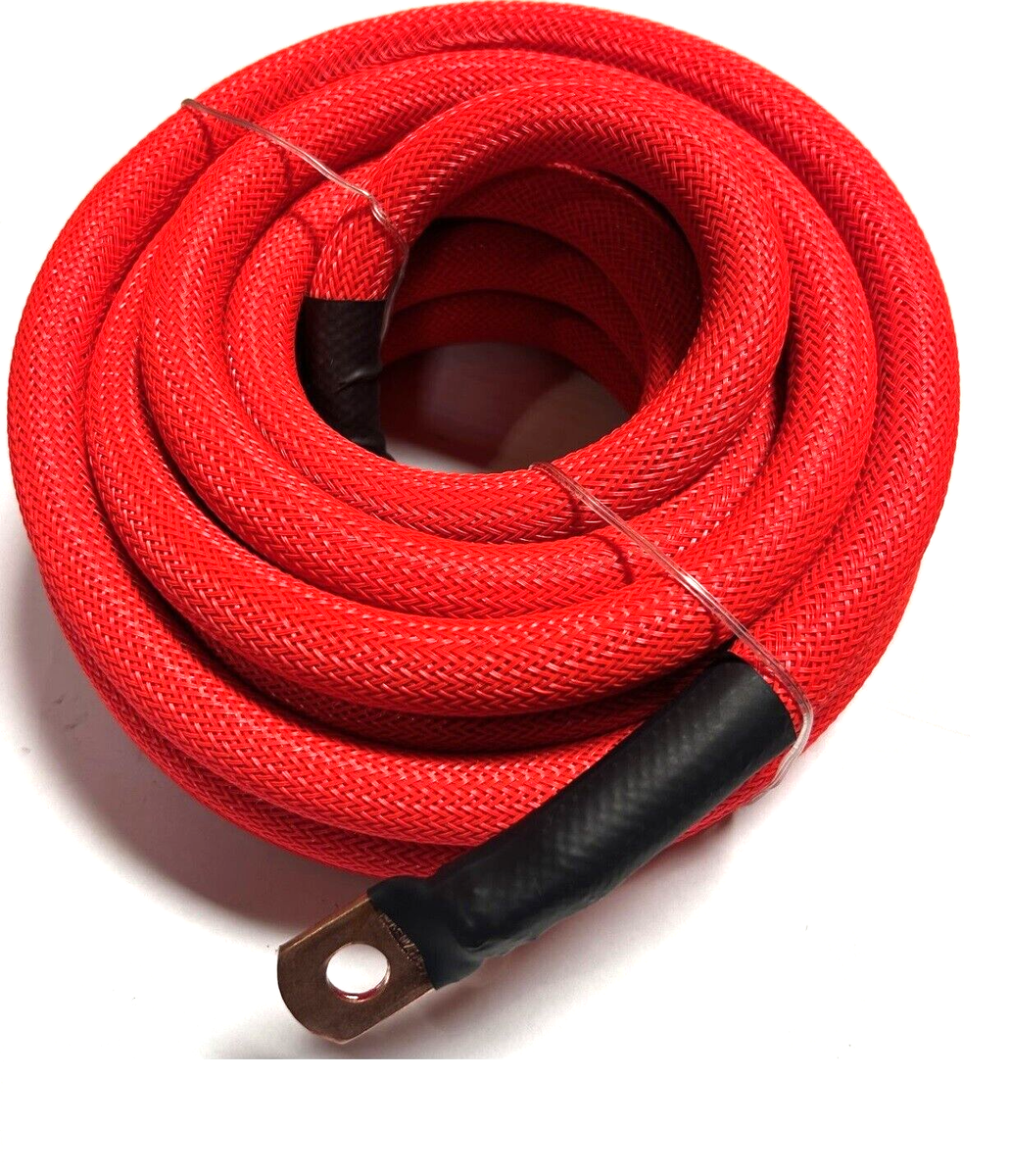 0 Gauge 20ft BLACK SNAKE SKIN OFC Wire Strands Copper Marine Cable 1/0 AWG