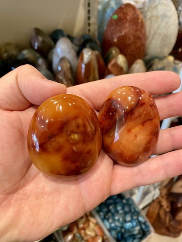 Carnelian Crystal Stone Healing Crystals Yoga Reiki Meditation Rock 3x2" ZENDA - Picture 6 of 12