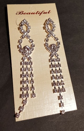 EVER FAITH Art Deco Kristall Ohrringe | Strass Ohrringe In Tränenform Für Damen, Braut, Abendkleid
